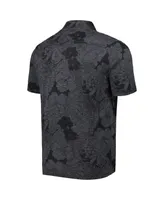 Men's Tommy Bahama Black Wake Forest Demon Deacons Miramar Blooms Polo Shirt