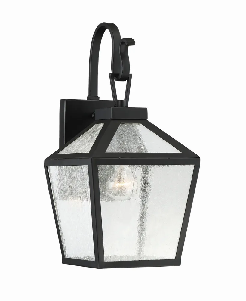 Savoy House Woodstock 1-Light Outdoor Wall Lantern in Black