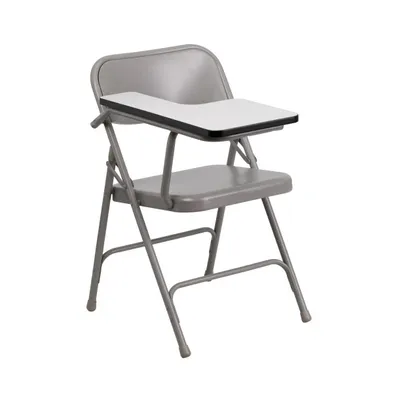 Emma+Oliver Premium Steel Folding Chair With Right Handed Tablet Arm - Event Chair