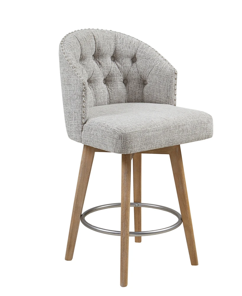 Madison Park Onyx 26" Upholstered 360 Degree Swivel Counter Stool