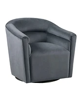 Madison Park Ryker 30" Fabric Barrel 360 Degree Swivel Chair