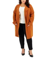 Jm Collection Women's Open-Front Pocket Long Cardigan, Created for