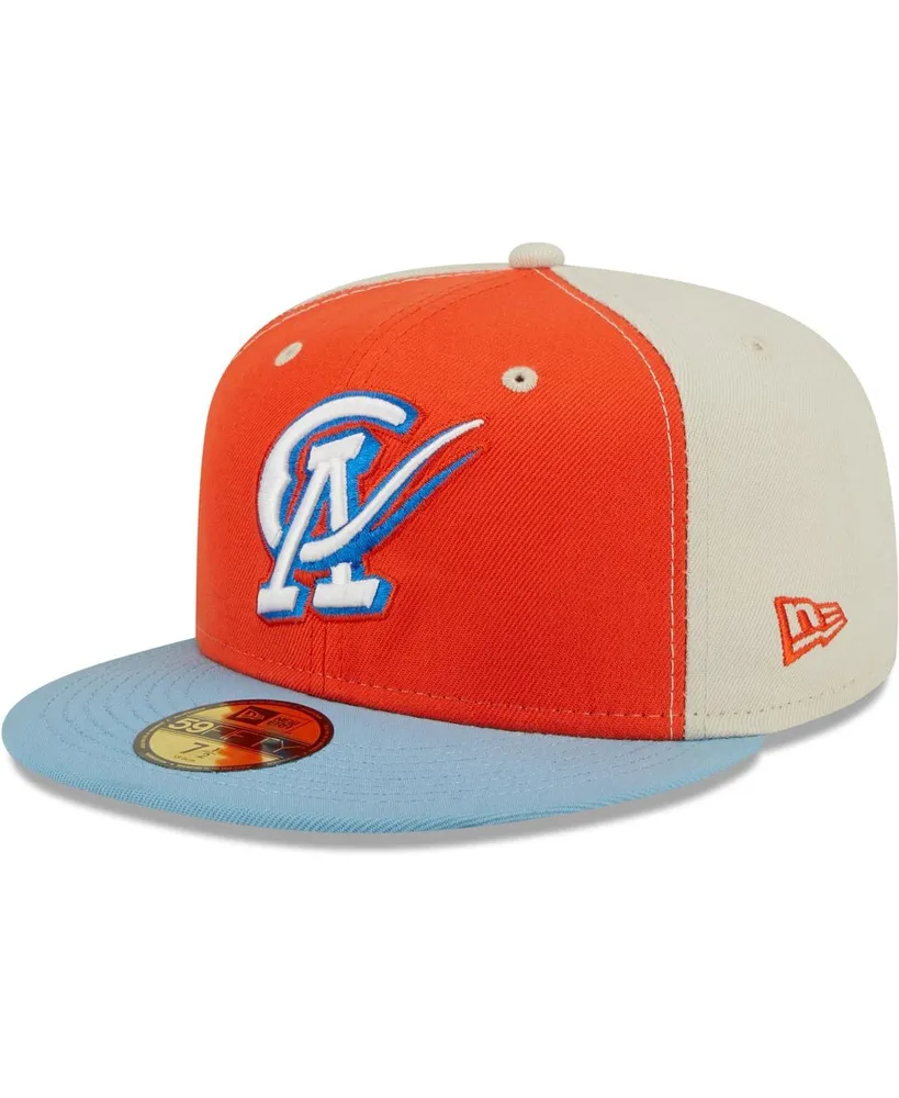 Men's New Era Orange, Light Blue Cielo Azul De Oklahoma City Copa La Diversion 59FIFTY Fitted Hat