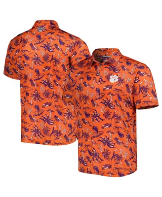 Men's Columbia Orange Clemson Tigers Super Terminal Tackle Omni-Shade Polo Shirt