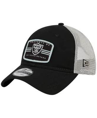 Men's New Era Black Las Vegas Raiders Property Trucker 9TWENTY Snapback Hat