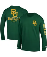Men's Champion Green Baylor Bears Team Stack Long Sleeve T-shirt