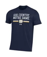 Men's Under Armour Navy Notre Dame Fighting Irish God Country T-shirt