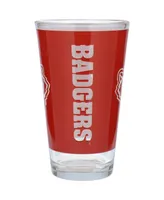 Wisconsin Badgers 16 Oz Mascot Pint Glass