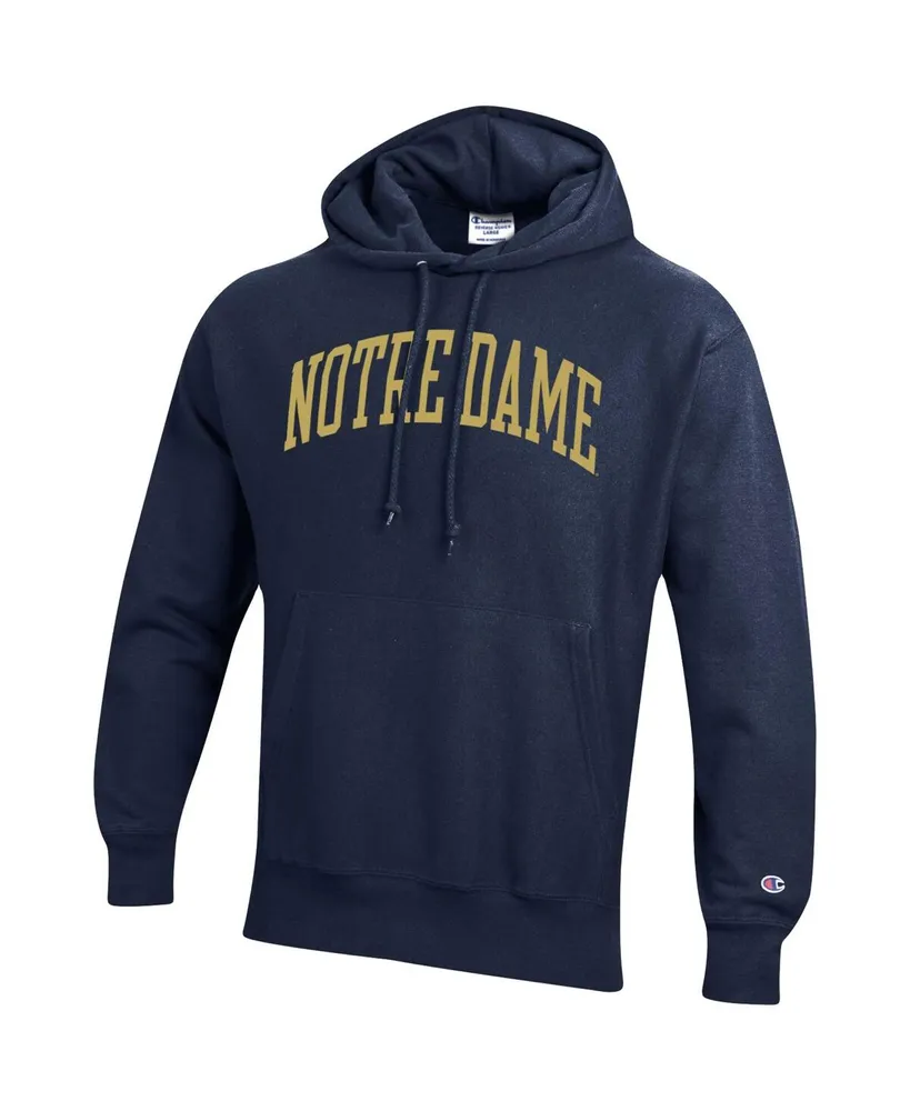 Men's Champion Navy Notre Dame Fighting Irish Team Arch Reverse Weave Pullover Hoodie