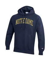 Men's Champion Navy Notre Dame Fighting Irish Team Arch Reverse Weave Pullover Hoodie