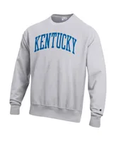 Men's Champion Heathered Gray Kentucky Wildcats Arch Reverse Weave Pullover Sweatshirt