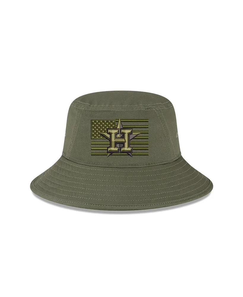 Men's New Era Green Houston Astros 2023 Armed Forces Day Bucket Hat