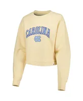 Women's League Collegiate Wear Cream North Carolina Tar Heels Classic Campus Corded Timber Sweatshirt