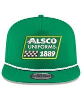 Men's New Era Kelly Green Kyle Busch Alsco Uniforms Golfer Snapback Adjustable Hat