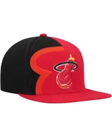 Men's Mitchell & Ness Red Miami Heat Hardwood Classics Retroline Snapback Hat