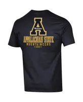 Men's Champion Black Appalachian State Mountaineers Stack 2-Hit T-shirt