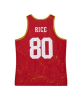 Men's Mitchell & Ness Jerry Rice Scarlet San Francisco 49ers 1994 Player Burst Tank Top