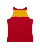 Men's Mitchell & Ness Red, Gold Kansas City Chiefs Heritage Colorblock Tank Top