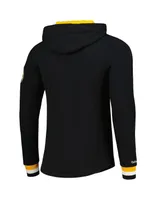 Men's Mitchell & Ness Black Boston Bruins Legendary Slub Hoodie Long Sleeve T-shirt