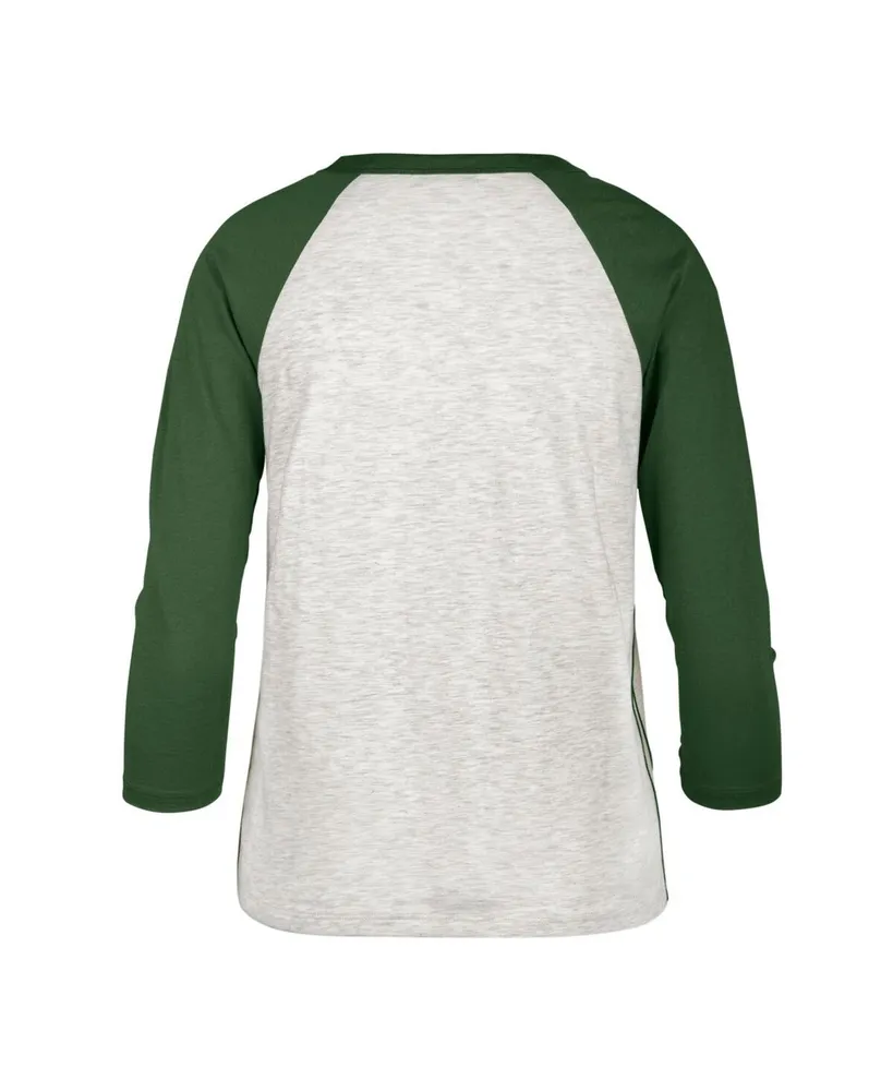 Women's '47 Brand Gray Colorado Rockies City Connect Retro Daze Ava Raglan 3/4-Sleeve T-shirt