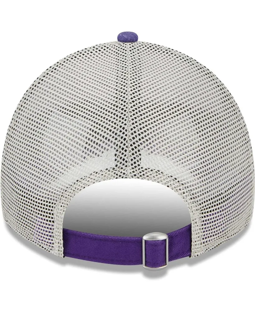 Women's New Era Purple Los Angeles Lakers Micro Logo 9TWENTY Trucker Adjustable Hat