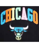 Men's Pro Standard Black Chicago Bulls Washed Neon Sweatpants