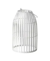 Glitzhome 9.75" H Metal Woven Solar Powered Outdoor Hanging Lantern