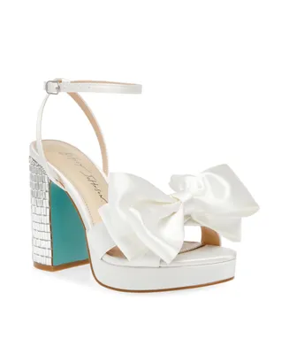 Betsey Johnson Women's Maddy Bow Platform Evening Sandals