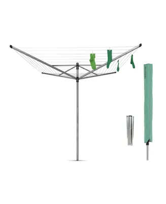 Rotary Lift-o-Matic Clothesline - 197', 60 Meter with Metal Ground Spike and Protective Cover Set