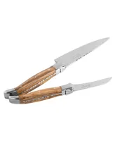 French Home 2-Piece Connoisseur Vegetable Knife Set with Olive Wood Handles