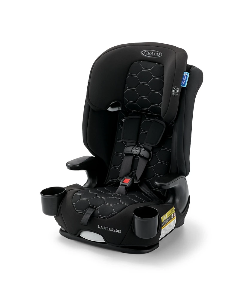 Graco Baby Nautilus 2.0 Lx Featuring InRight Latch 3-in-1 Harness Booster Car Seat