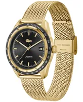 Lacoste Men's Everett Gold-Tone Stainless Steel Mesh Bracelet Watch 40mm