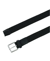 Trafalgar Big & Tall Riverside Solid Stretch Weave Belt