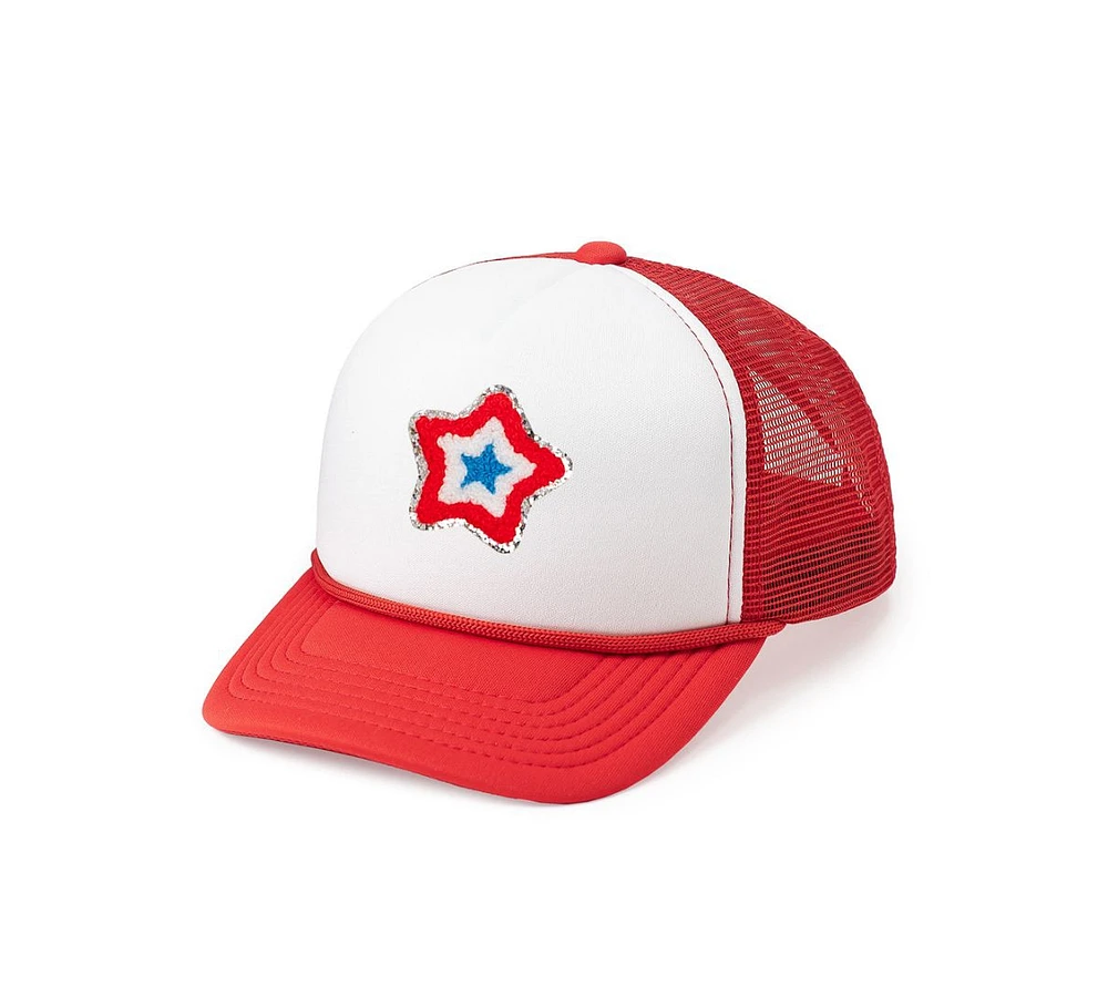 Sweet Wink Girls Patriotic Star Patch Hat