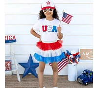 Sweet Wink Girls Patriotic Star Patch Hat