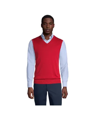 Lands' End School Uniform Men's Cotton Modal Fine Gauge Sweater Vest