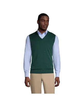 Lands' End Men's School Uniform Cotton Modal Fine Gauge Sweater Vest