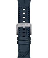 Tissot Official Prx Interchangeable Blue Leather Watch Strap