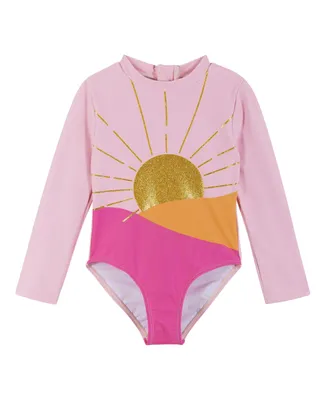 Andy & Evan Toddler Girls Toddler/Child One Piece Rash Guard