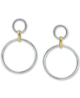 Giani Bernini Polished Interlocking Circle Drop Earrings in Sterling Silver & 18k Gold-Plate, Created for Macy's - Two