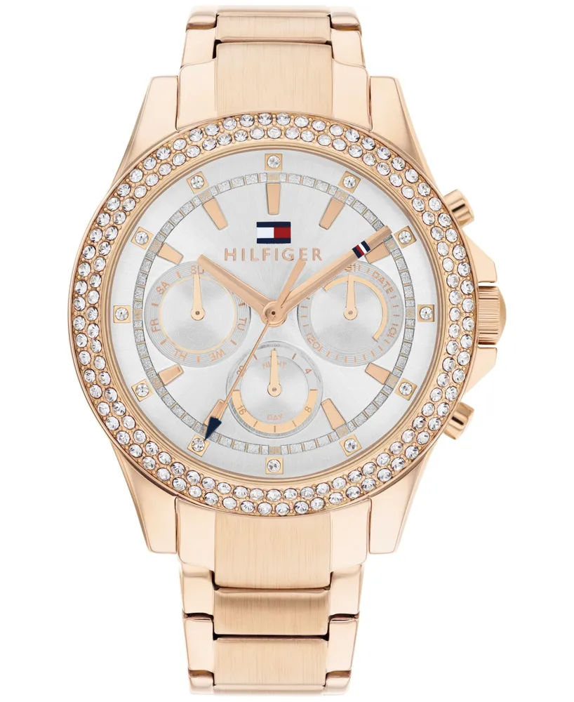 Tommy Hilfiger Women's Multifunction Carnation Gold-Tone Stainless Steel  Watch 38mm | Hawthorn Mall