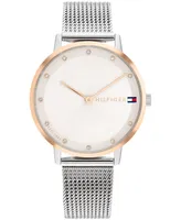 Tommy Hilfiger Women's Two Hand Silver-Tone Stainless Steel Watch 34mm