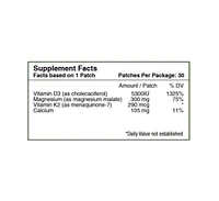 Vitamin D3 with K2 Vitamin Patch by PatchAid (30-Day Supply)