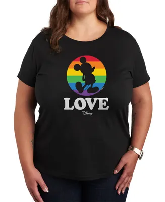 Hybrid Apparel Trendy Plus Disney Love Pride Graphic T-shirt