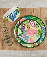 Fitz and Floyd Tropical Fun Melamine 12 Piece Dinnerware Set, Service for 4