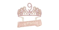 VeryMerryMakering 9th Birthday Sash and Tiara for Girls