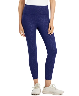 Id Ideology Women's Embossed 7/8-Length Compression Leggings, Created for Macy's