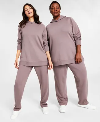 Id Ideology Women's Relaxed Wide-Leg Sweatpants, Created for Macy's