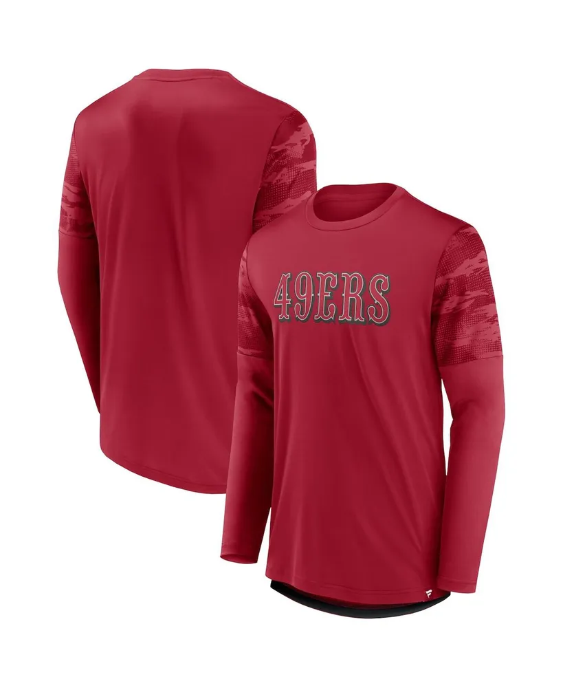 Men's Fanatics Branded Cardinal/Black San Francisco 49ers Square Off Long Sleeve T-Shirt