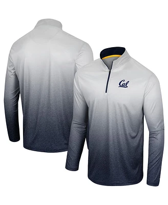Men's Colosseum White, Navy Cal Bears Laws of Physics Quarter-Zip Windshirt